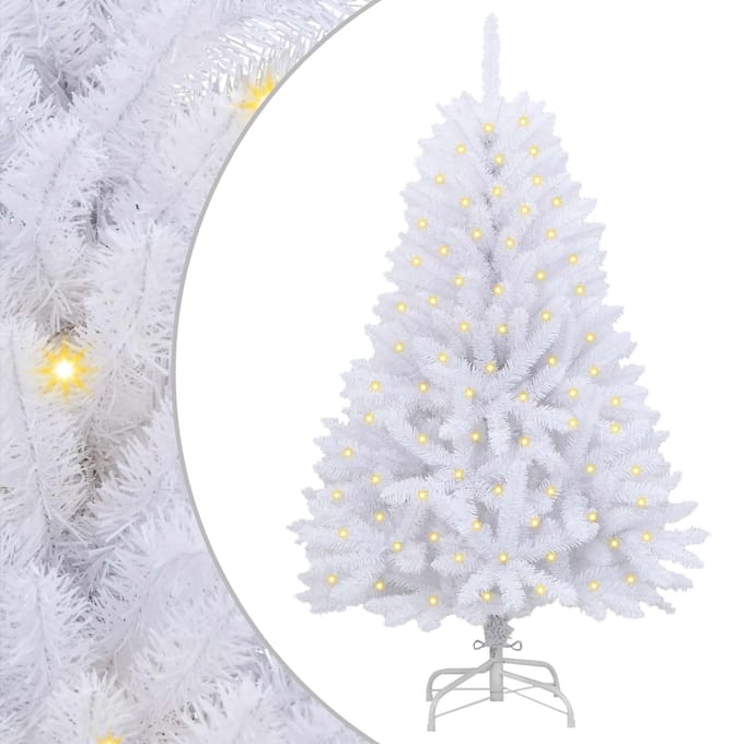 vidaXL - Kunstkerstboom - 150 - LED's - PVC - en - Staal - Wit