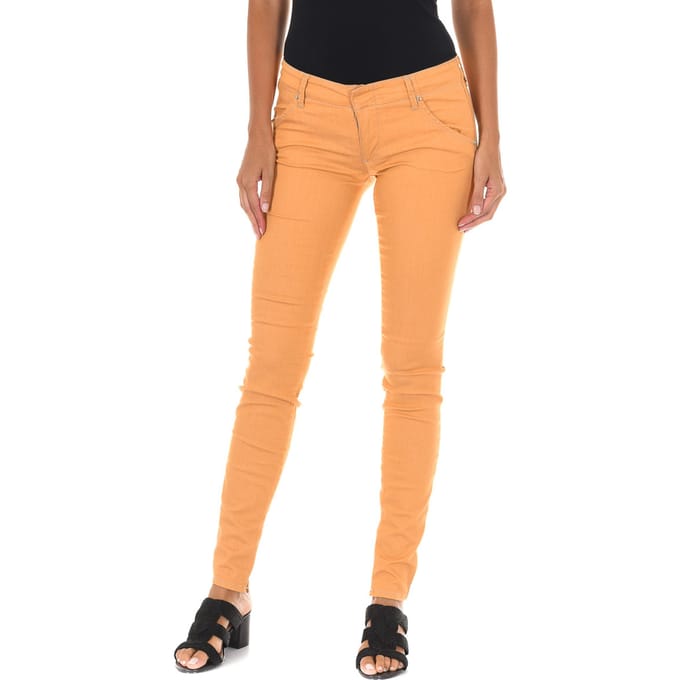 Lange broek van stretchstof 70DBF0585-G194 vrouw