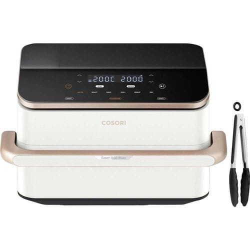 Cosori DualBlaze TwinFry 10 l 2800 W Appbased, Vaatwasserbestendig, Digitale timer, Grillfunctie Rose gold, Wit