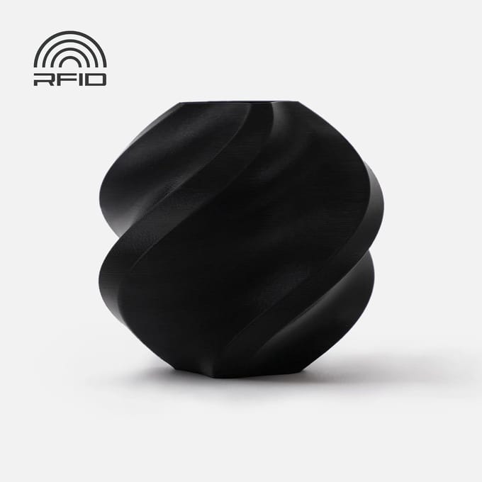 Bambu Lab PLA Basic REFILL – Zwart 1.75 mm | Makkelijk te Printen & Biologisch Afbreekbaar | Geschikt voor AMS/AMS Lite