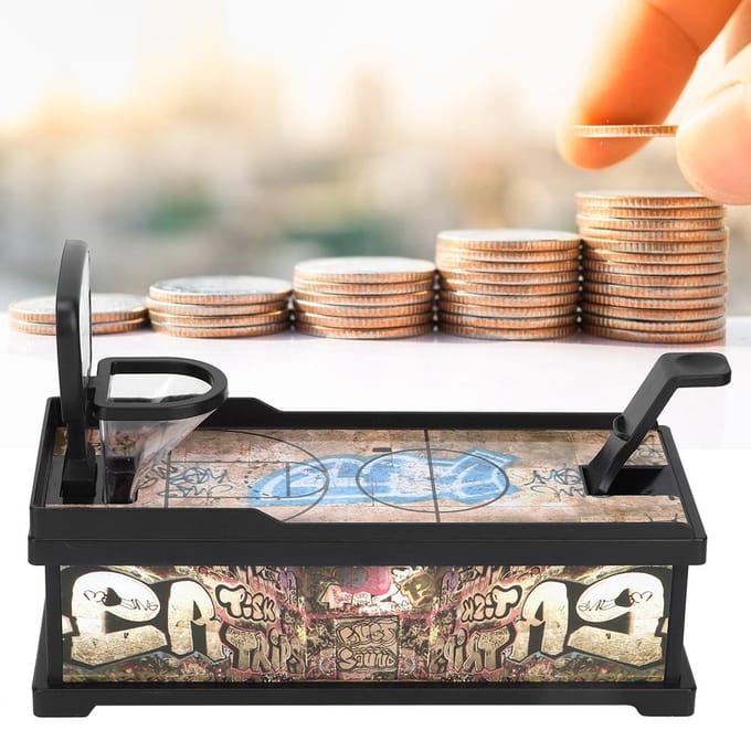 Basketbal Munt Schieten Spaarpot Doos Kinderspeelgoed Cadeau Desktop Spel gray