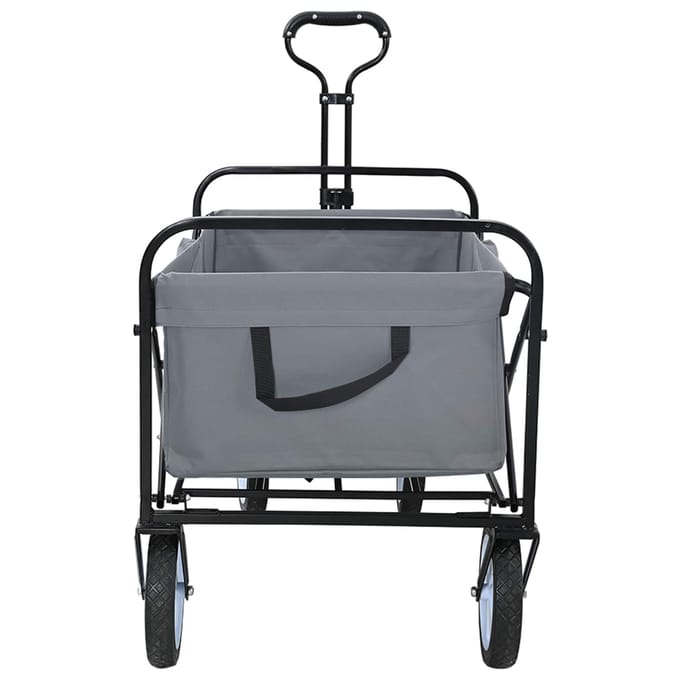 vidaXL - Opvouwbare - Handtrolley - 94 - x - 53 - x - 99 - cm - Grijs - 200 - kg - Oxford - Doek