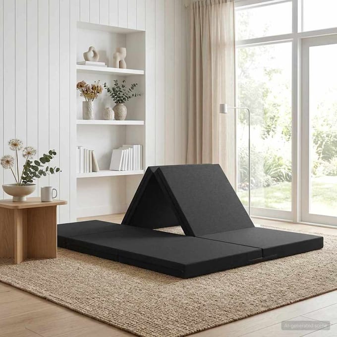 vidaXL - Vouwbare - Sofa - Bed - 70 - x - 67 - x - 48 - cm - Zwart