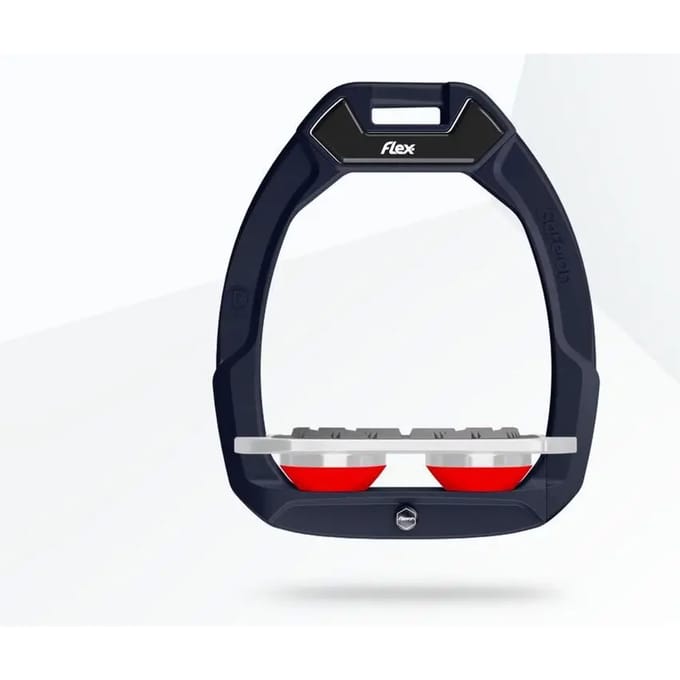 Veiligheidsstijgbeugels Plat Grip Bruin/grijs/rood Flex-On Safe-On
