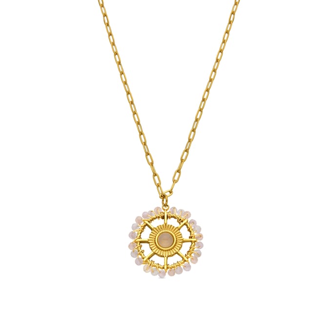 Luxeketting met glanzende zirkonia 18k goud afwerking - Yakde