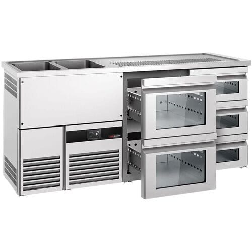 GGM Gastro Bierkoeling PREMIUM - 1950x700mm - 5 laden zilver