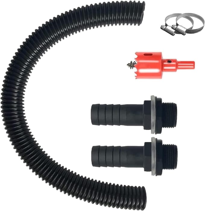 Regenton Verbindingsset 100 cm - Verlengde Slang voor Regenwateropslag