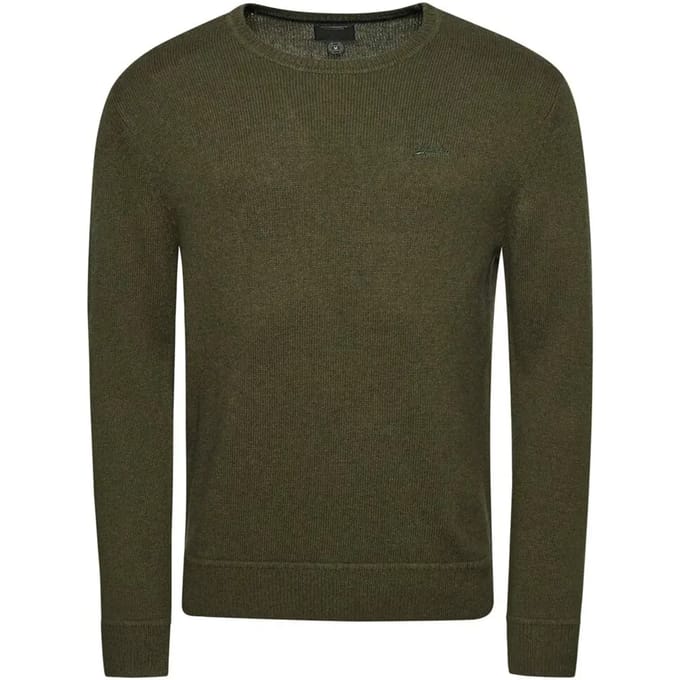 Superdry - Essential slim-fit trui met ronde hals - Heren - Sweaters