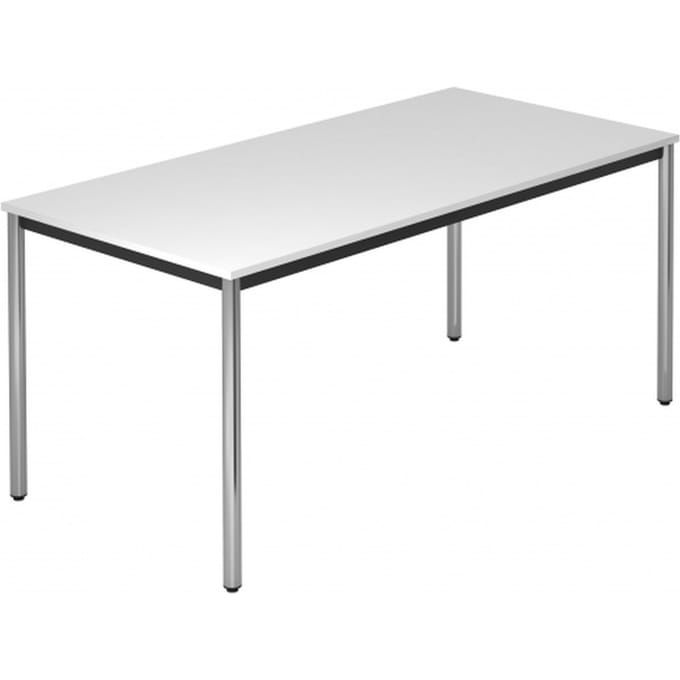 DORAN DR16 C - Wit 160 x 80 met ronde buis / Chroom