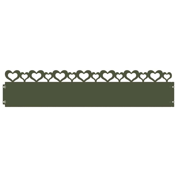 vidaXL - Gazonranden - 10 - st - 103 - x - 0,05 - x - 22 - cm - Staal - Olijfgroen