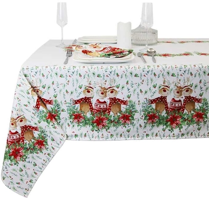 Kerst Tafelkleed Filip Kerstdieren 140x200cm