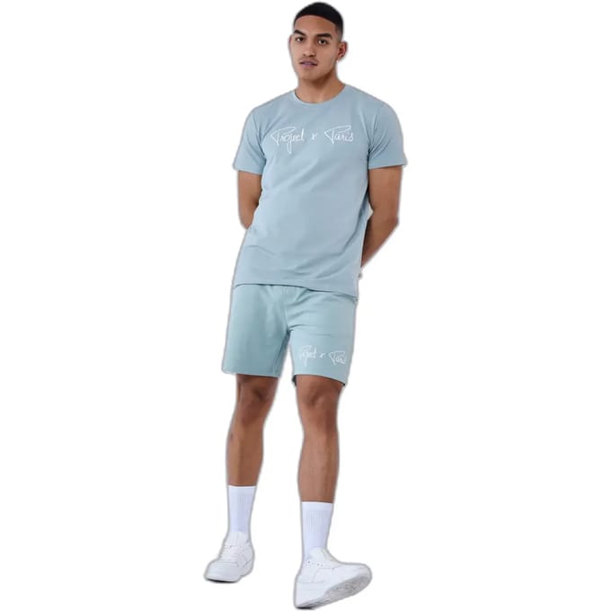 Basic shorts met geborduurd logo Project X Paris