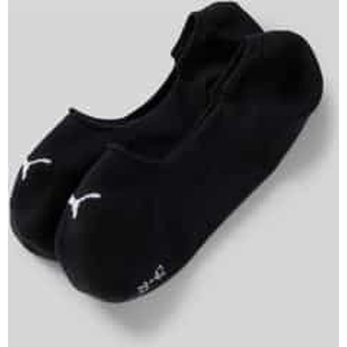 Footies met midden hoog uitgesneden wreef – Black – 35-38