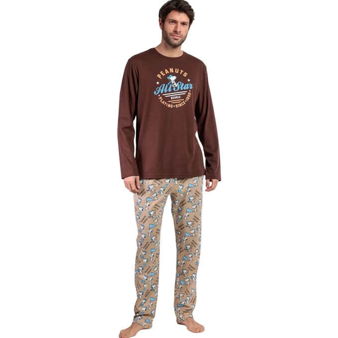 Setjes Admas Pyjama broek top lange mouwen Varsity Squad Peanuts