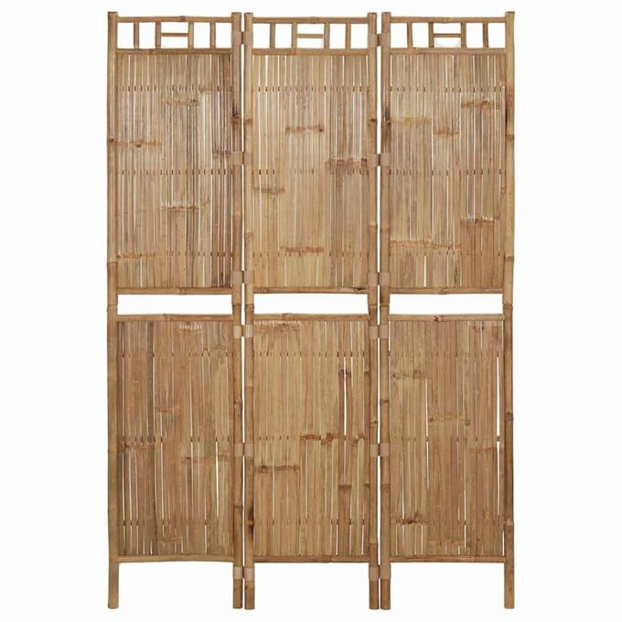 vidaXL - Kamerscherm - met - 3 - panelen - 120x180 - cm - bamboe