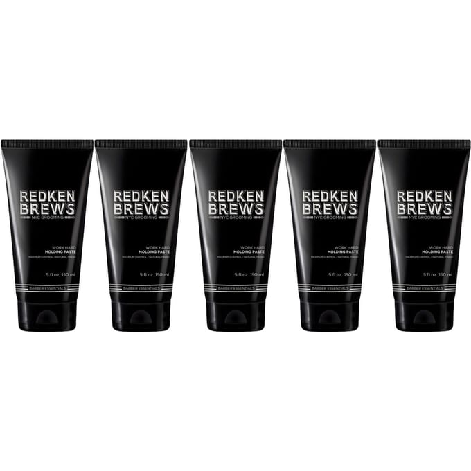 5x Redken Brews Work Hard Molding Paste 150ml