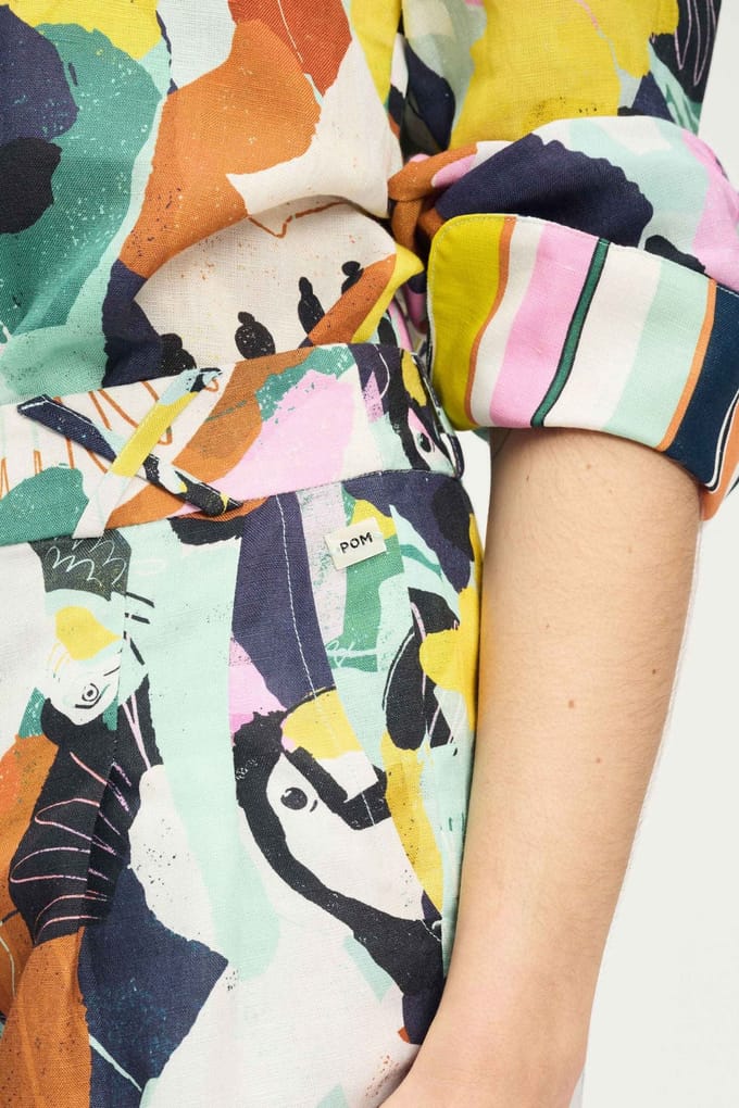 POM Amsterdam Shorts - Paradise Linen Größe: 36 | Kurze Sporthosen Outlet | Damen | Weiß