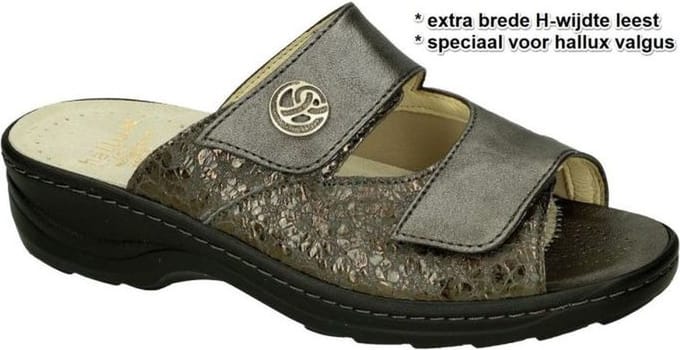 Fidelio Hallux -Dames - grijs donker - slippers & muiltjes - maat 35