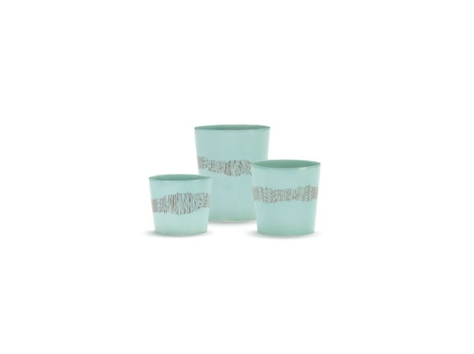 Serax Feast Espressokopje - Set - azure / stripes rood