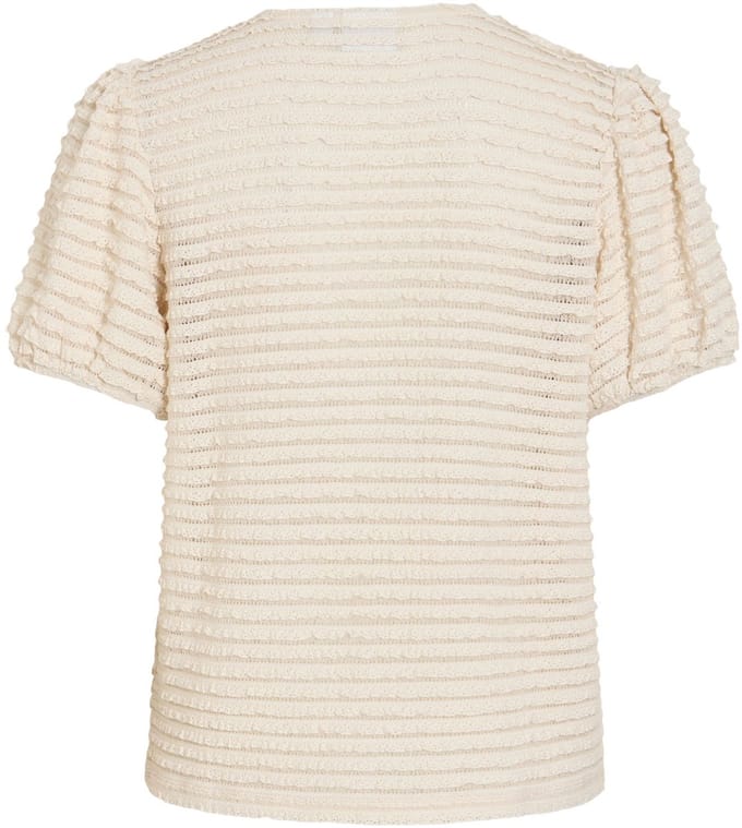 VILA - VILOGAN O-NECK VOL S/S TOP - Dames - Blouses