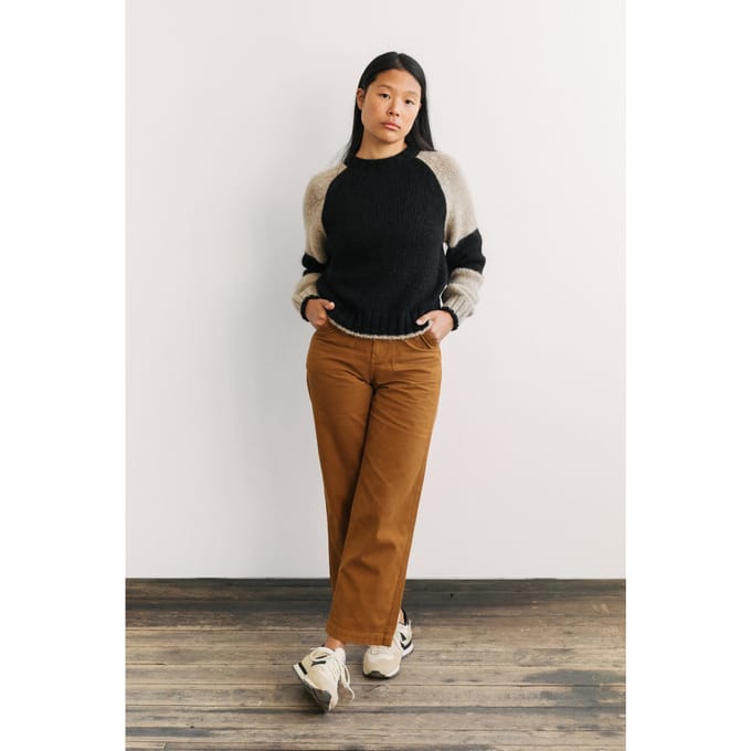 TWOTHIRDS Kikaijima Knit Black/beige Maat: M | Sweaters Outlet | Dames | Zwart