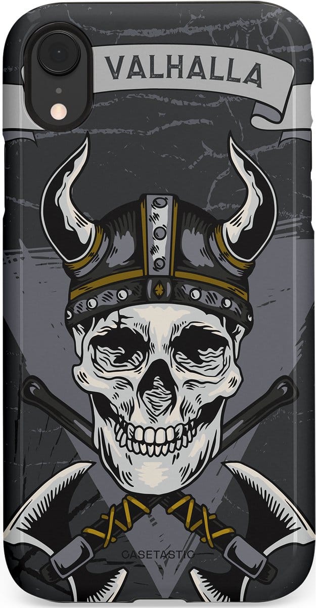 Casetastic hoesje geschikt voor Apple iPhone XR - Dubbellaagse bescherming - Valhalla - Fashion Case - Donkergrijs Grijs