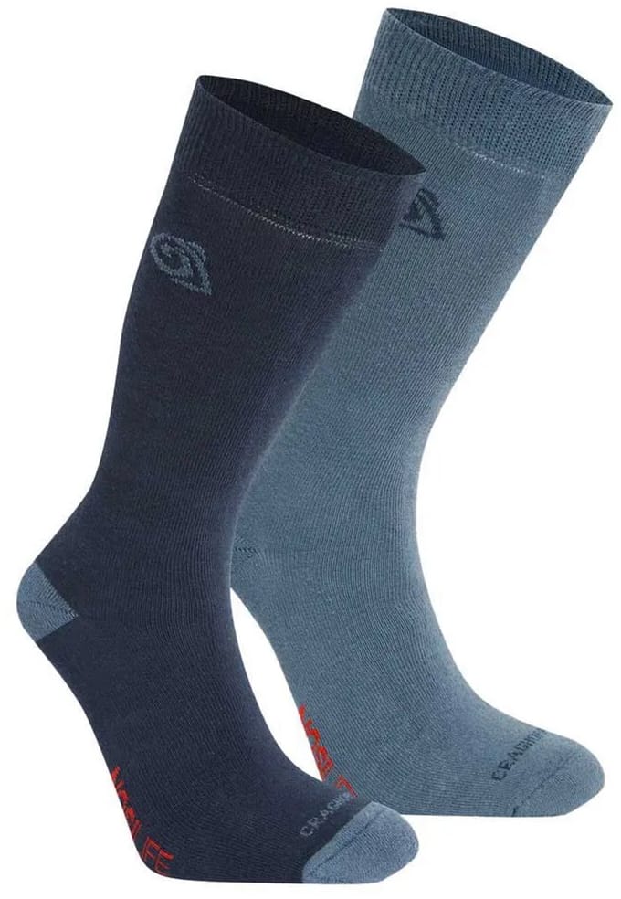 Craghoppers Nosilife Twin Pack Half Lange Sokken Blauw EU 36-38