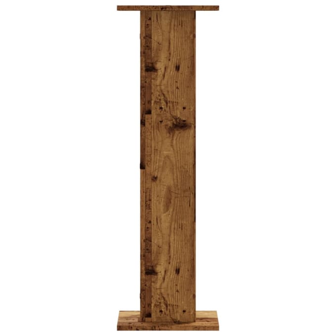vidaXL - Speakerstandaards - 2 - st - 30x30x95 - cm - bewerkt - hout - oud - houtkleurig