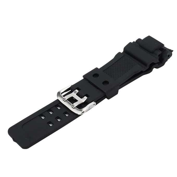 PU Horlogeband Horlogeband Vervangende Band Geschikt voor Casio GA 1000 met Gesp black
