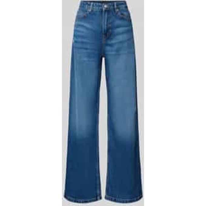 Wide fit jeans van een mix van katoen en lyocell, model 'THERMALENE'