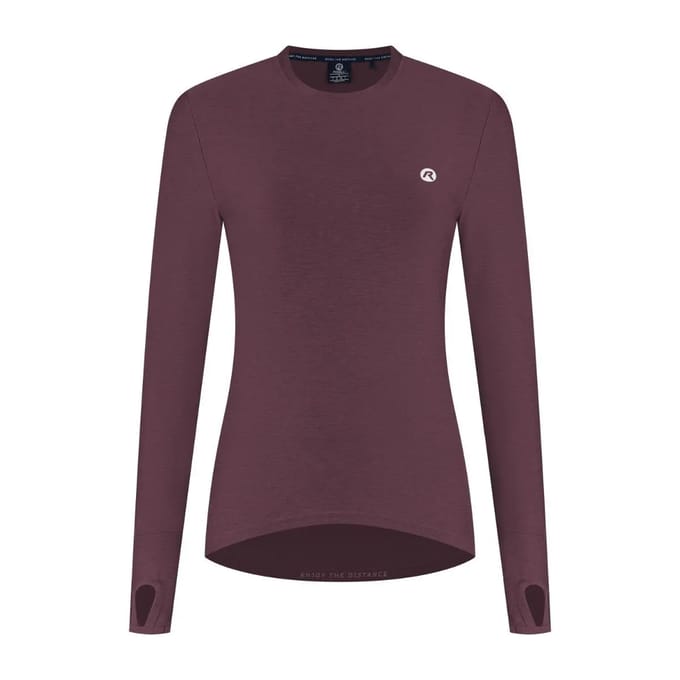 Rogelli Essential Dames Hardloopshirt Lange Mouw - Aubergine