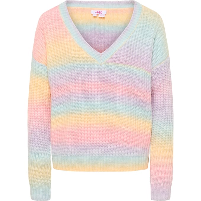Mymo Gebreide trui Dames Regenboog veelkleurig