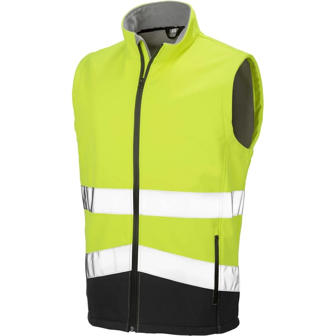Result High-viz softshell jacket R451X - Fluorescent Yellow / Black - 3XL