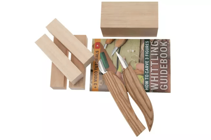 BeaverCraft S16 Figure Carving Set Houtsnij Startset Met Lindenhout En Instructies