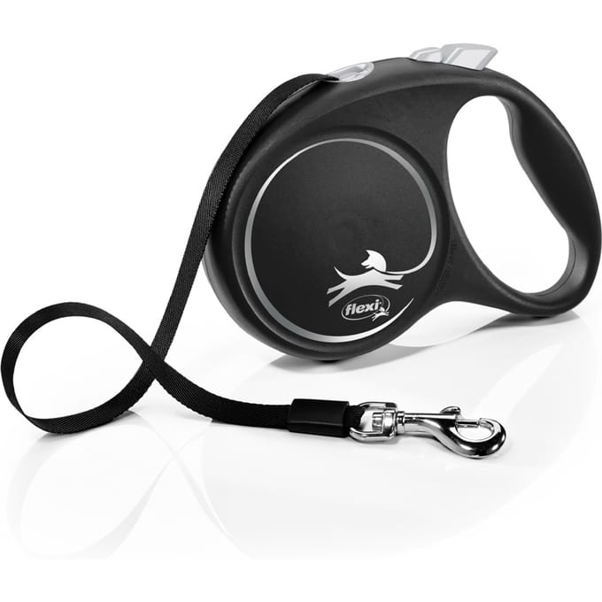 Flexi Black Design - Rollijn Hondenriem - L - 5 Meter - Grote en Actieve Honden