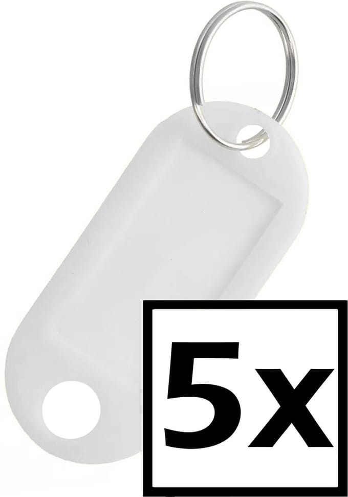 Sleutelhanger Sleutellabel Bagage Label Sleutel Naamlabel - Wit - 5x