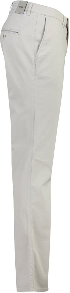 pantalon Brax Fabio grijs flatfront model normale fit