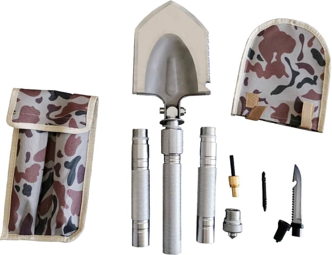 Militaire schep 16 in 1, opvouwbaar, zilver