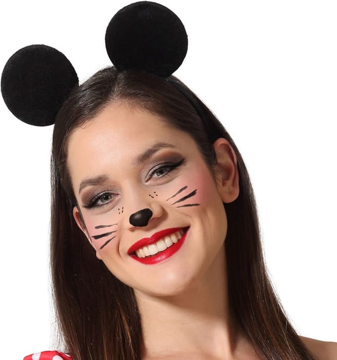 Atosa Verkleed diadeem muis/muizen oren/oortjes - meisjes/dames - Carnaval