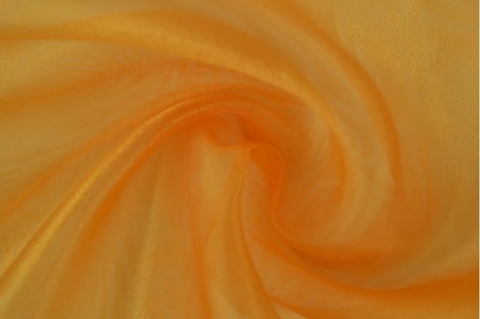 Organza stof - Okergeel - 1 meter - Per meter - 150cm breed