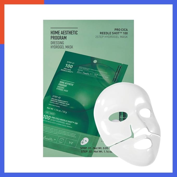 VT Pro Cica Reedle Shot 100 2-Staps Hydrogel Masker(34.5gx4ea) 1box/4ea gray