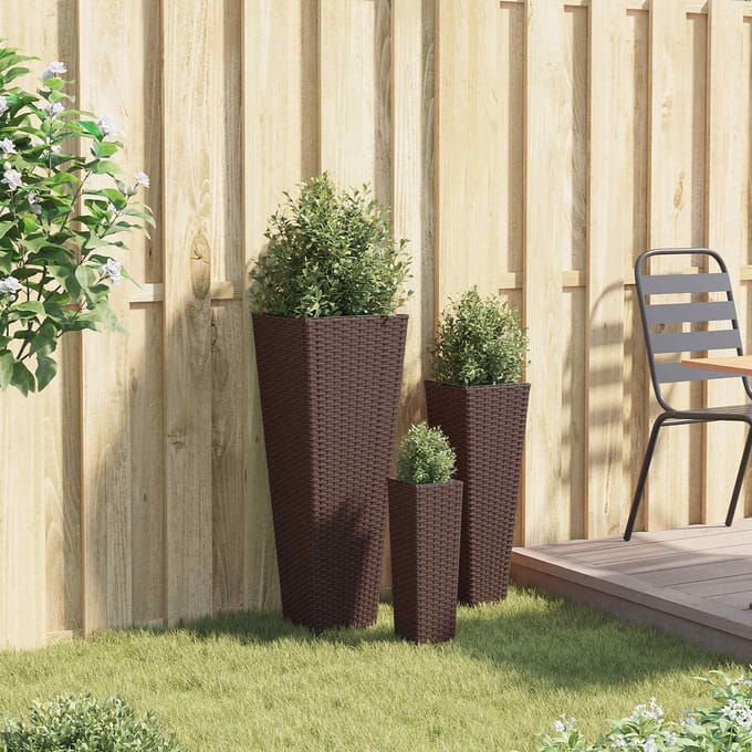 vidaXL Tuinset 3 st 30 x 30 x 80 cm Metaal