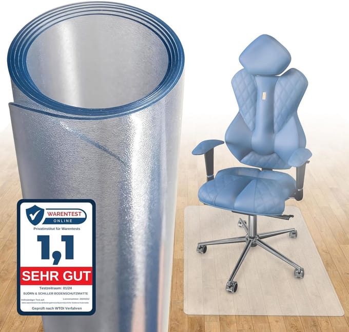 Transparante Vloerbeschermingsmat Bureau Onderlegger Krasvrij 100x120 cm
