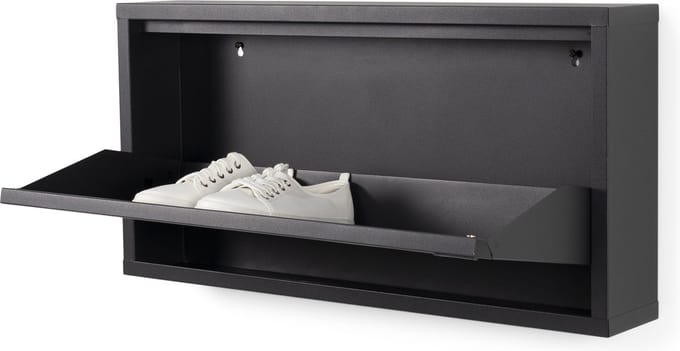 Spinder Design schoenenkast Billy 1 - Zwart - 3 paar schoenen - Staal