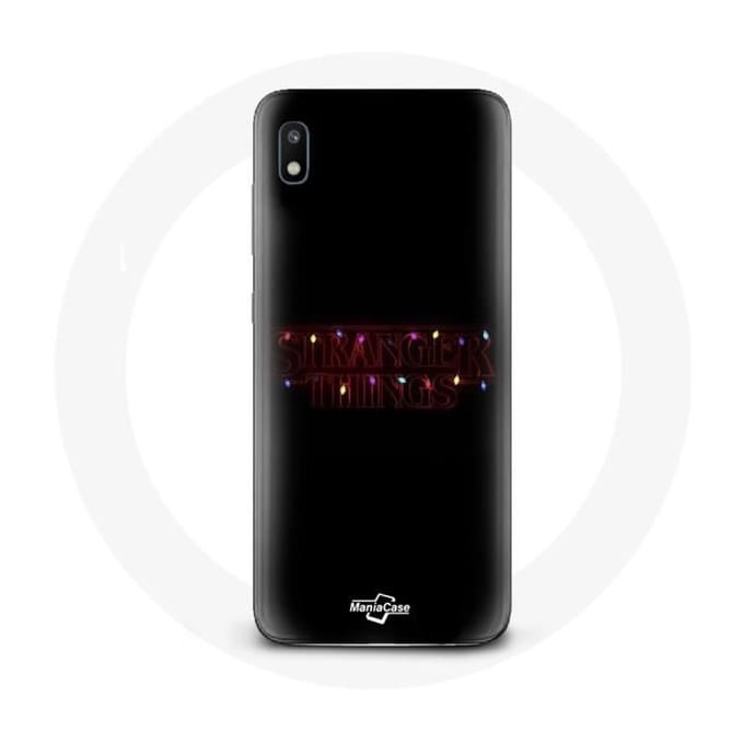 Coque pour Samsung Galaxy A10 Stranger Things Affiche Logo Joyeux noël