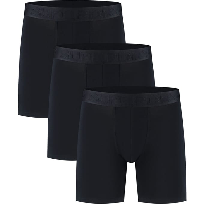 Superdry BOXER TRIPLE PACK Heren Onderbroek - Raven Black Marl