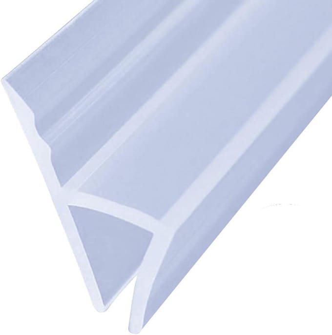 Waterslot Afdichtstrip voor Frameloze Glazen Douchedeuren, 2.5m