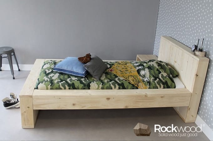 Rockwood® Kinderbed Storm met lattenbodem grey wash