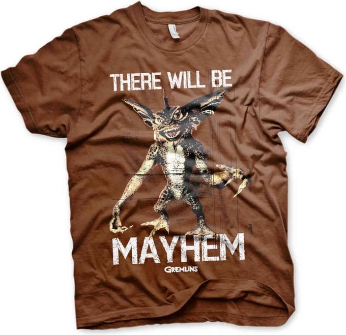 Gremlins Heren Tshirt -S- There Will Be Mayhem Bruin