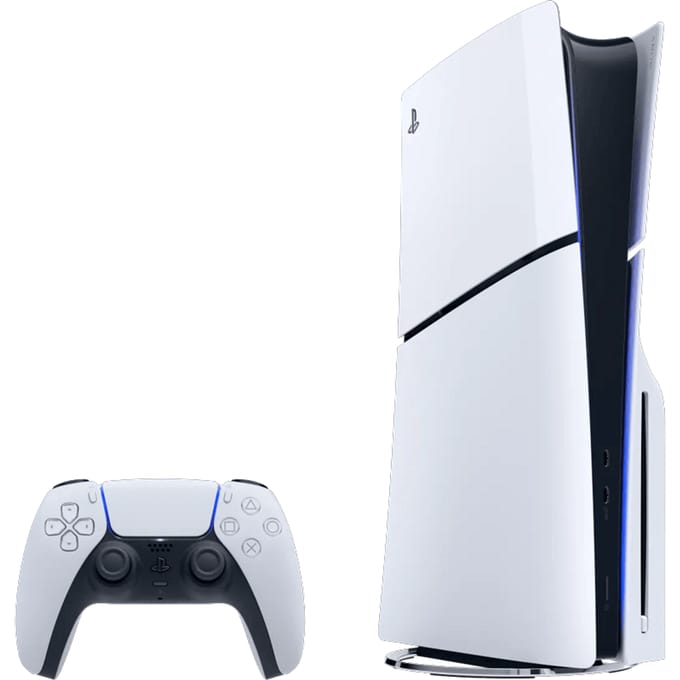 Ps5 Slim White Edition-console (1Tb) – E-chassis – versie met lezer – 1 Dualsense-controller